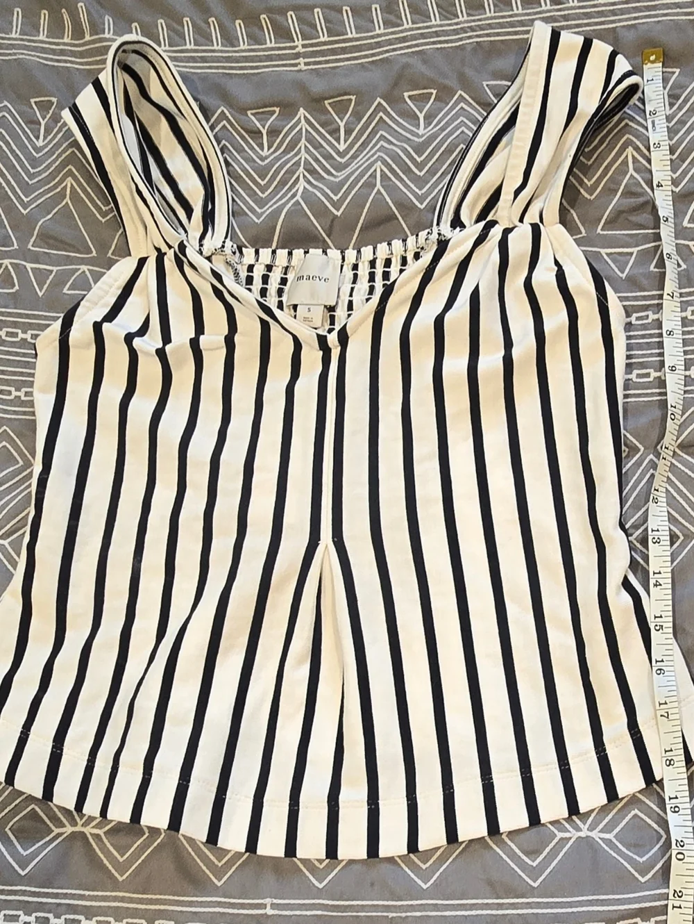 Maeve V-Neck Fit And Flare Tank Top Size Small - Picture 3 of 8